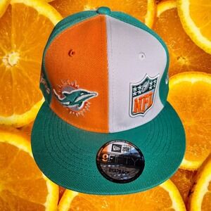 New‎ Era Miami Dolphins NFL 9FIFTY Snapback Hat Cap Orange Gray